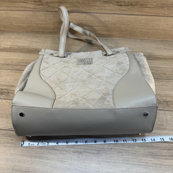 NWT New Steve Madden Bripley 2 Satchel Crossbody Shoulder Bag Timeless Taupe‎ - Picture 8 of 9